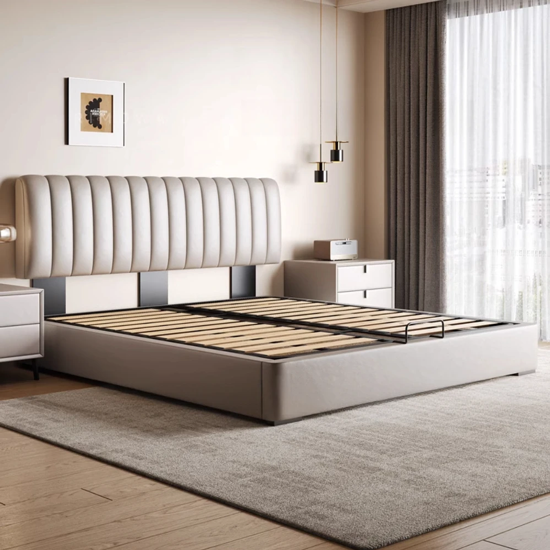Cama Doble Tapizada MDNG 180x200 cm | Diseño Moderno con Cabecero Ajustable 3