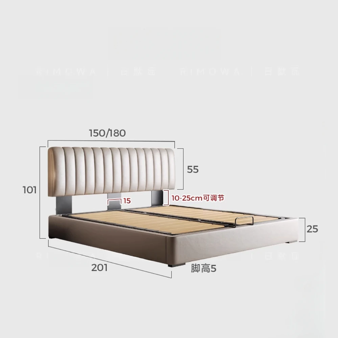 Cama Doble Tapizada MDNG 180x200 cm | Diseño Moderno con Cabecero Ajustable 6