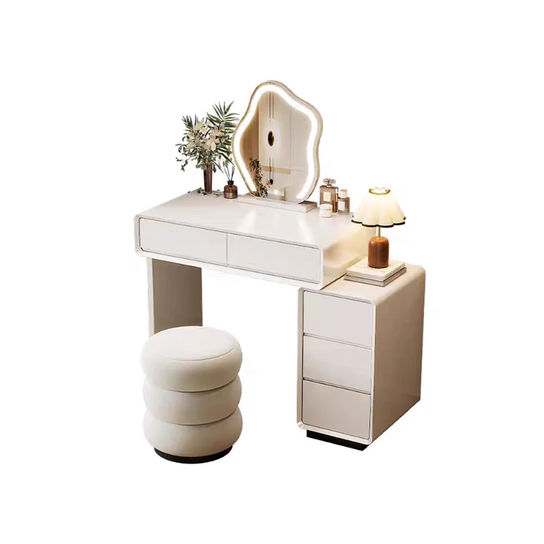 Tocador de Maquillaje UOSU con Espejo | Mueble Blanco de Dormitorio Moderno 6