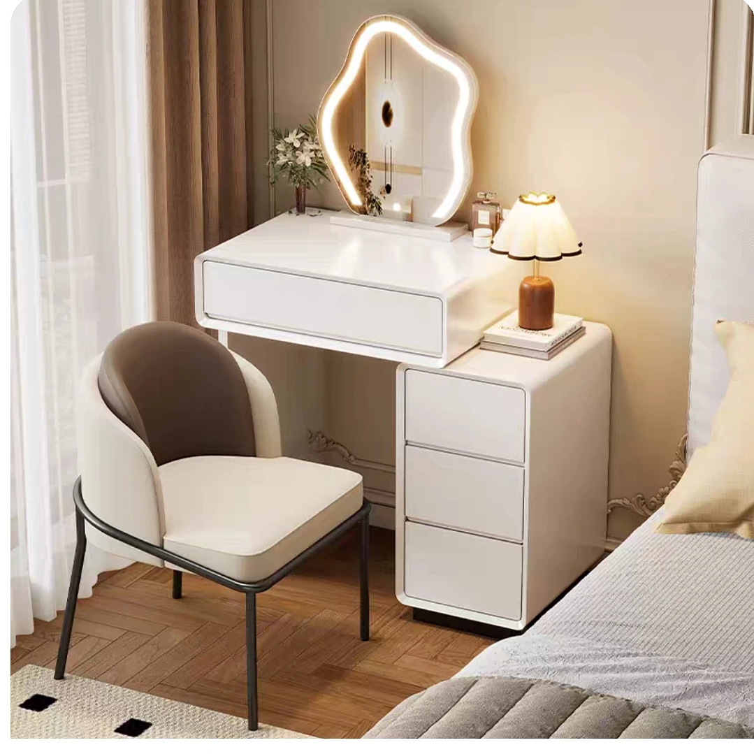 Tocador de Maquillaje UOSU con Espejo | Mueble Blanco de Dormitorio Moderno 14