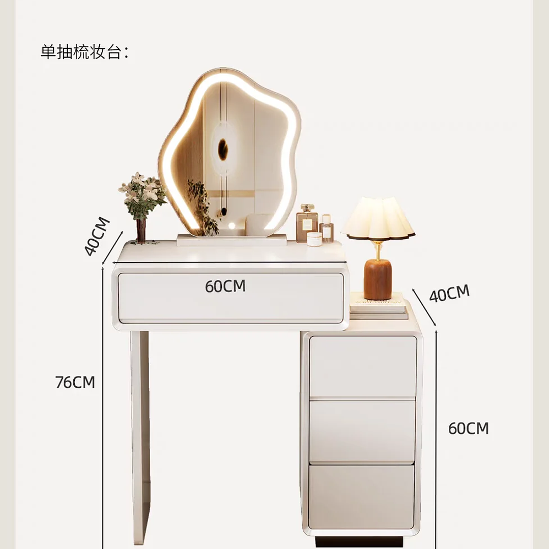 Tocador de Maquillaje UOSU con Espejo | Mueble Blanco de Dormitorio Moderno 15