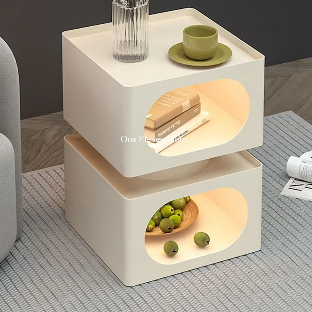 Mesita de Noche Estrecha Moderna | Dos Cajones, Estilo Nórdico 50 cm 4