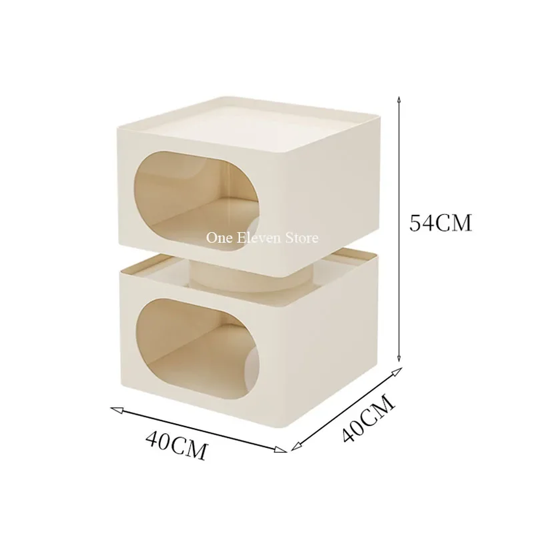 Mesita de Noche Estrecha Moderna | Dos Cajones, Estilo Nórdico 50 cm 6
