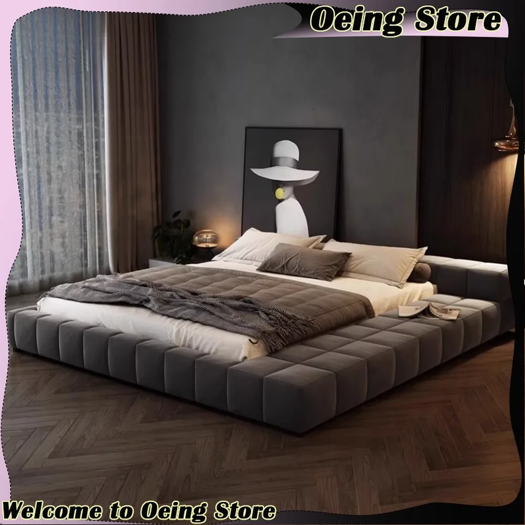 Cama de Matrimonio Moderna OVOZI | Diseño Estético 180x200 cm con Somier y Respaldo 3