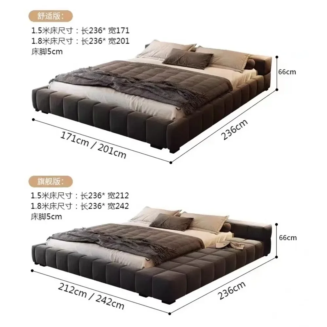 Cama de Matrimonio Moderna OVOZI | Diseño Estético 180x200 cm con Somier y Respaldo 6