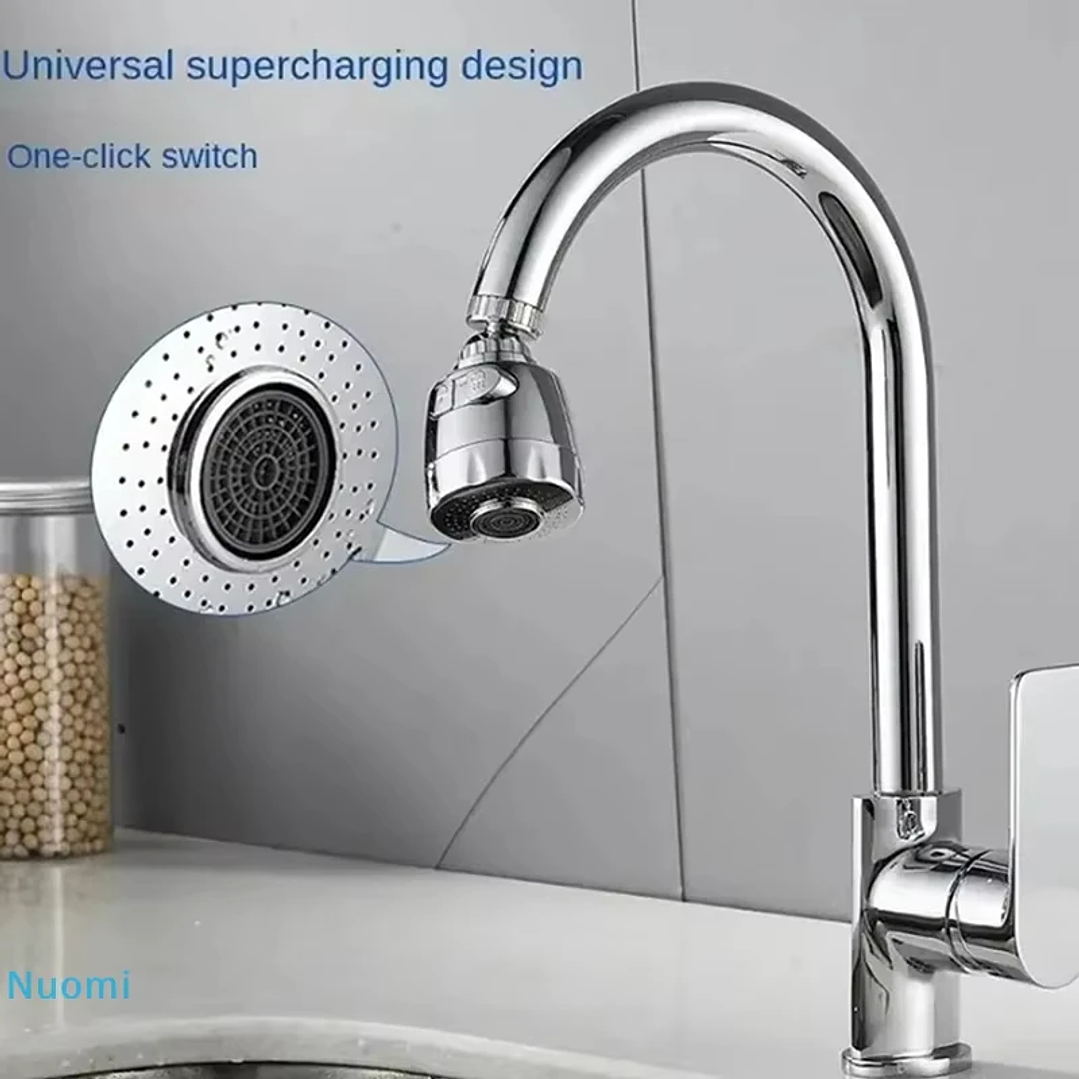 Grifo de Cocina con Ducha Giratoria | Aireador de Agua Fuerte y Ahorro 360° 9