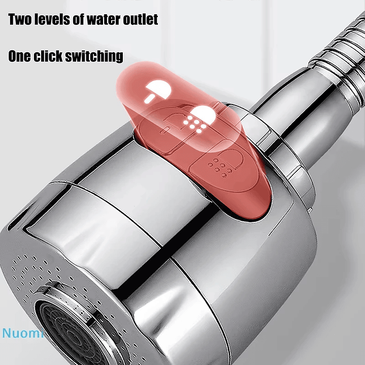 Grifo de Cocina con Ducha Giratoria | Aireador de Agua Fuerte y Ahorro 360° 10