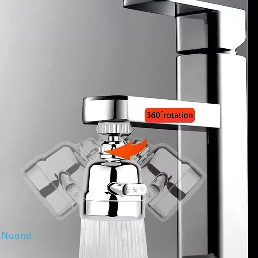 Grifo de Cocina con Ducha Giratoria | Aireador de Agua Fuerte y Ahorro 360° 11