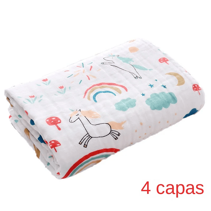 Toalla de Baño para Bebé 100% Algodón | Manta Suave 4 Capas 70×90 cm 6