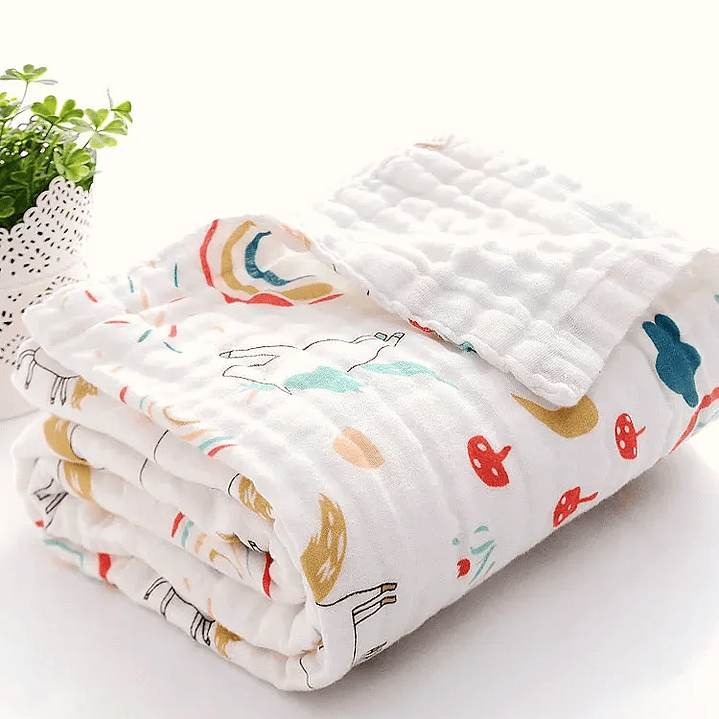 Toalla de Baño para Bebé 100% Algodón | Manta Suave 4 Capas 70×90 cm 12