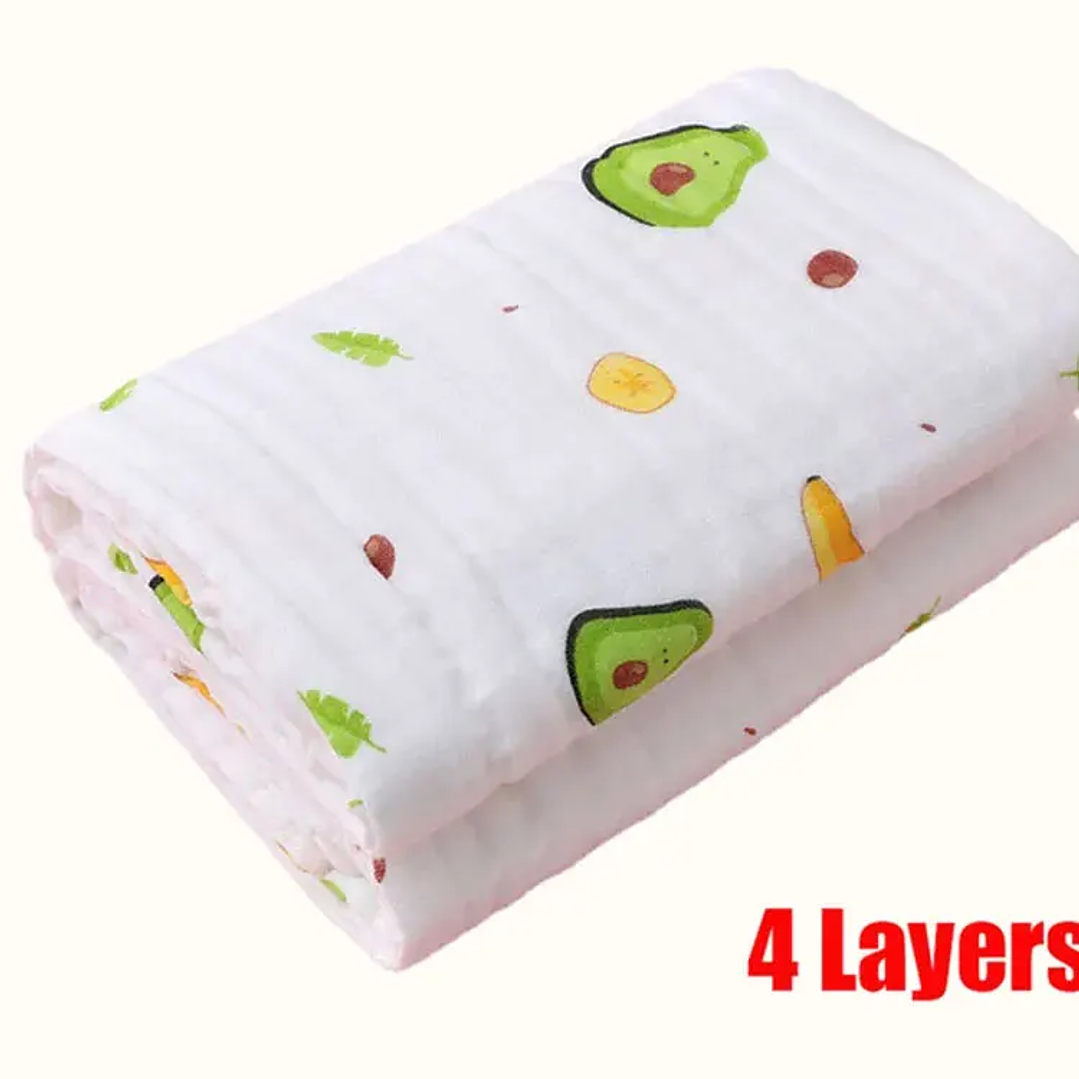 Toalla de Baño para Bebé 100% Algodón | Manta Suave 4 Capas 70×90 cm 14