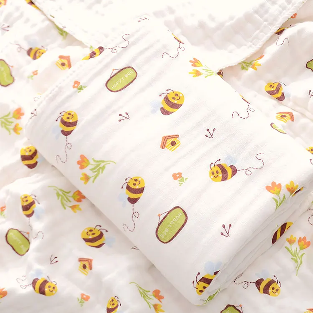 Toalla de Baño para Bebé 100% Algodón | Manta Suave 4 Capas 70×90 cm 16