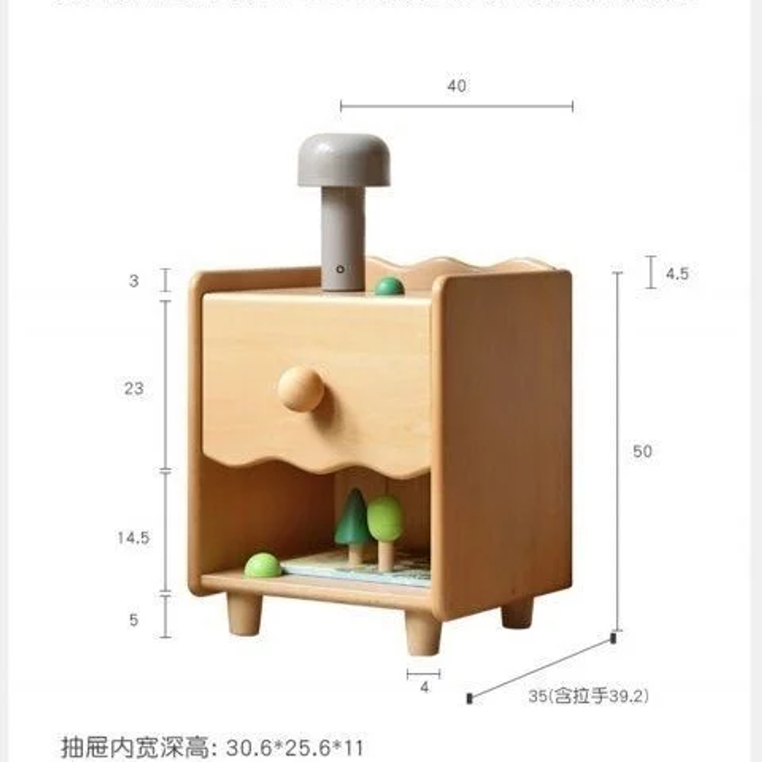 Mesita de Noche Infantil Moderna | Diseño Minimalista con Almacenamiento 16
