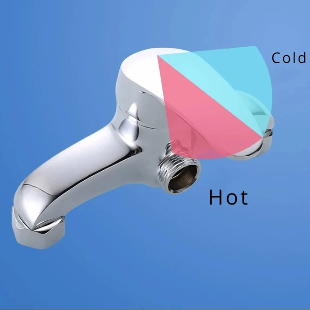 Grifo de Cocina de Pared con Mezclador | Agua Fría y Caliente en Latón Giratorio 5