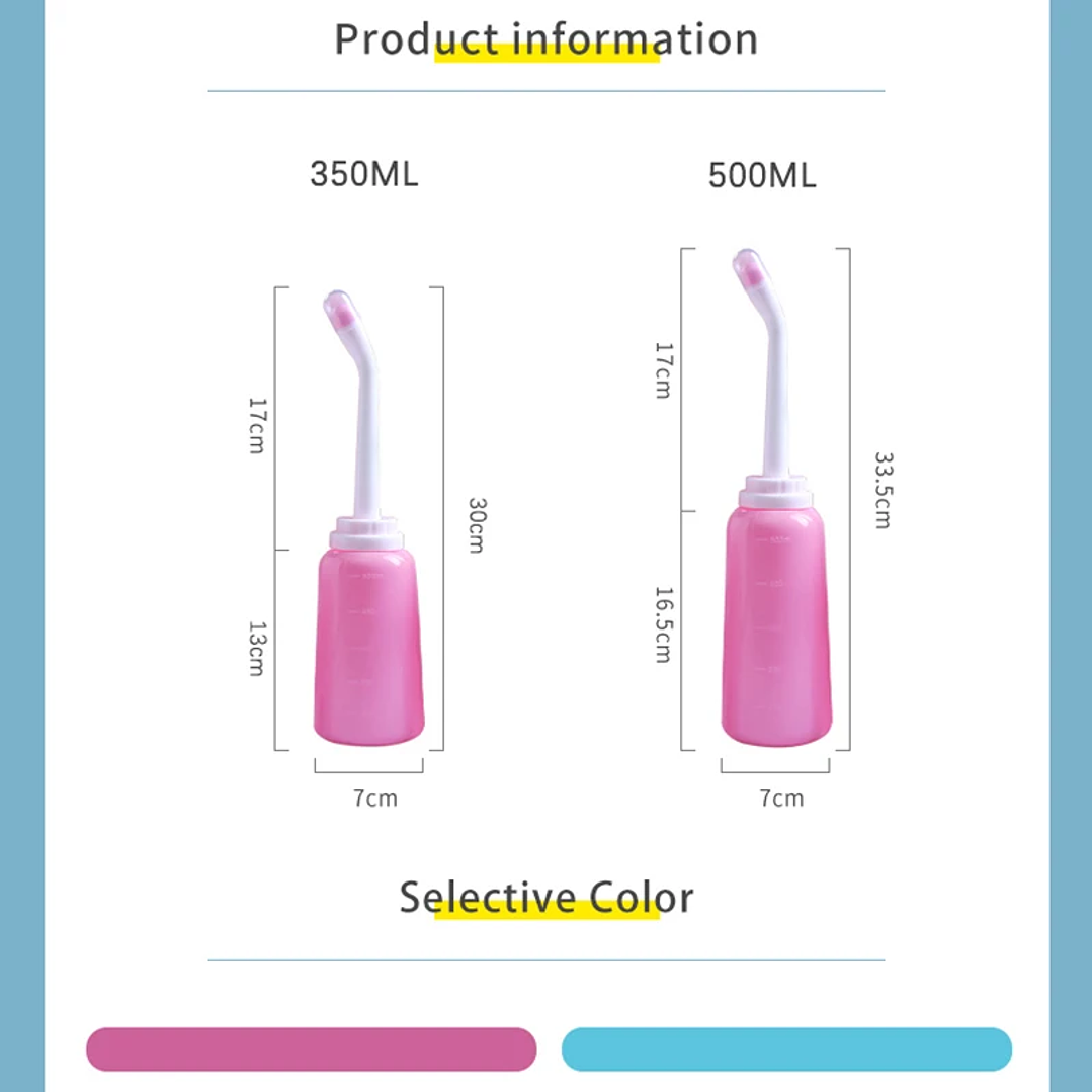 Bidé Portátil de Mano 500ml | Pulverizador de Agua para Bebés y Mujeres Embarazadas 7