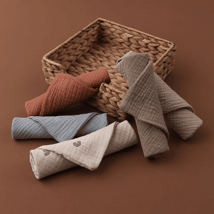 Toallitas de Muselina para Bebé | Juego de 5 Piezas de Algodón Suave 13