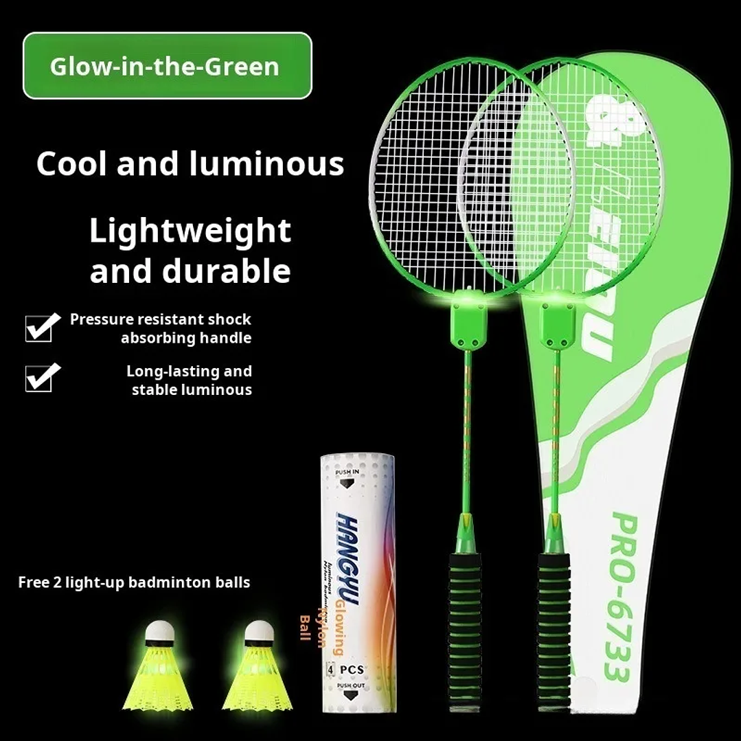 Raqueta de Bádminton Luminosa | Ultraligera para Niños y Adultos al Aire Libre 3