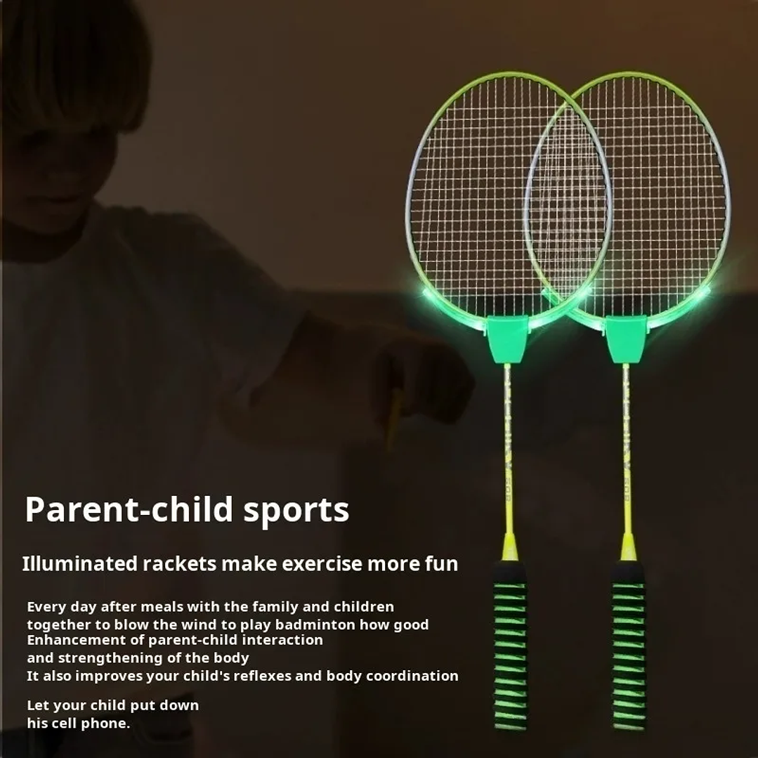 Raqueta de Bádminton Luminosa | Ultraligera para Niños y Adultos al Aire Libre 4