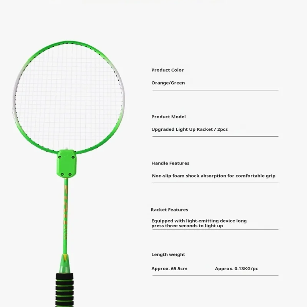 Raqueta de Bádminton Luminosa | Ultraligera para Niños y Adultos al Aire Libre 6
