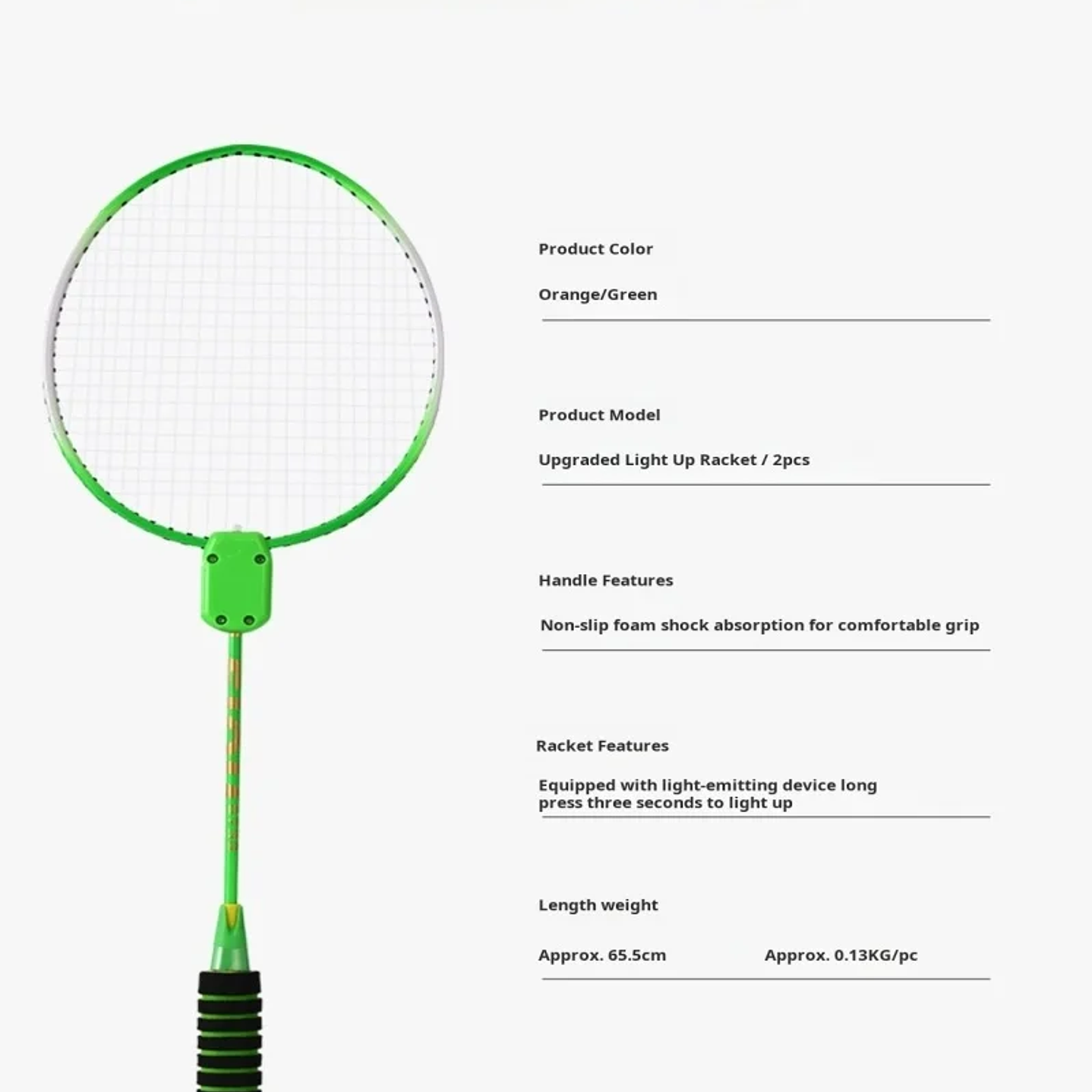 Raqueta de Bádminton Luminosa | Ultraligera para Niños y Adultos al Aire Libre 6