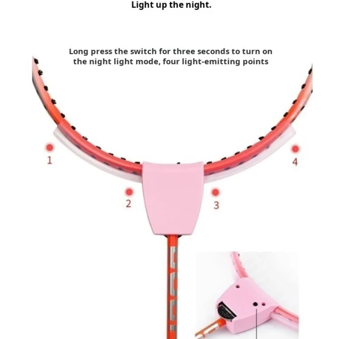 Raqueta de Bádminton Luminosa | Ultraligera para Niños y Adultos al Aire Libre 16