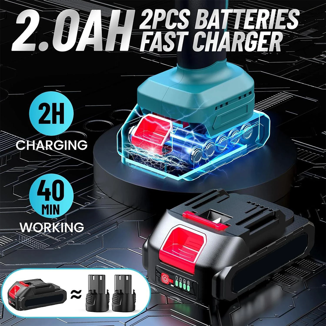 Pulidor de Coche Inalámbrico 21V | 6 Velocidades Compatible con Batería Makita 5