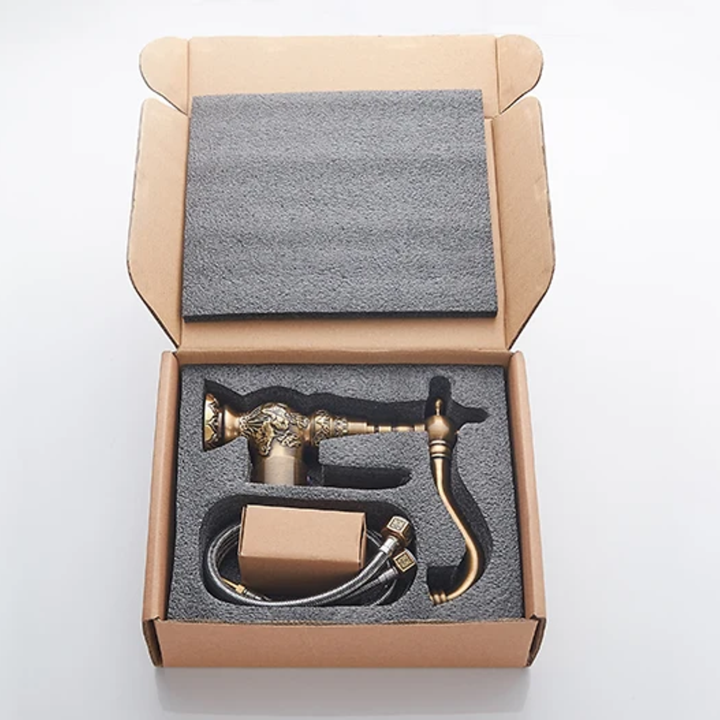 Grifo de Lavabo de Latón Antiguo | Monomando Giratorio Agua Fría y Caliente 20