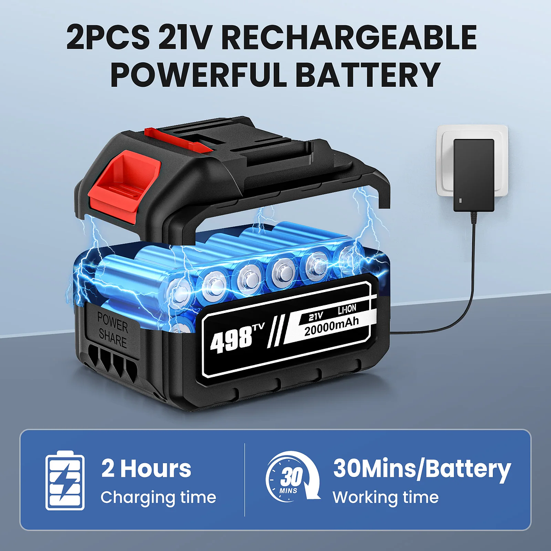 Pistola de Lavado Inalámbrica 6 en 1 | Alta Presión 60 Bar para Jardín y Coche 3