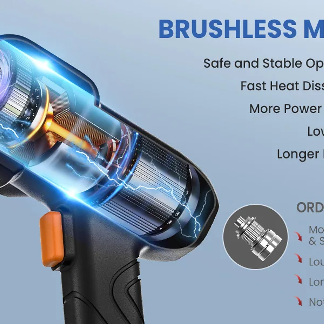 Pistola de Lavado Inalámbrica 6 en 1 | Alta Presión 60 Bar para Jardín y Coche 11