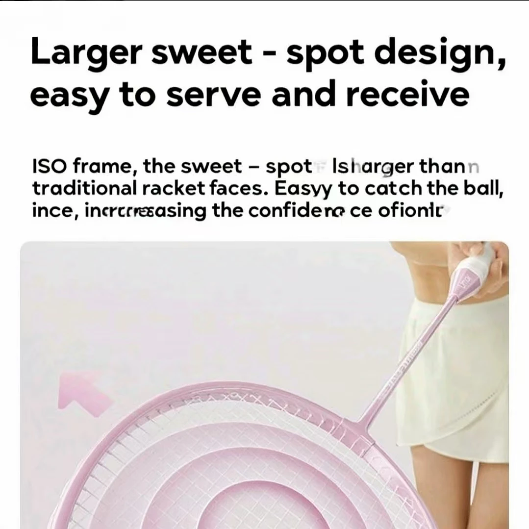 Raqueta de Bádminton Infantil de Fibra de Carbono | Profesional y Ultraligera para Principiantes 6