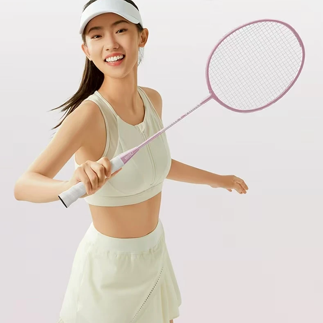 Raqueta de Bádminton Infantil de Fibra de Carbono | Profesional y Ultraligera para Principiantes 16