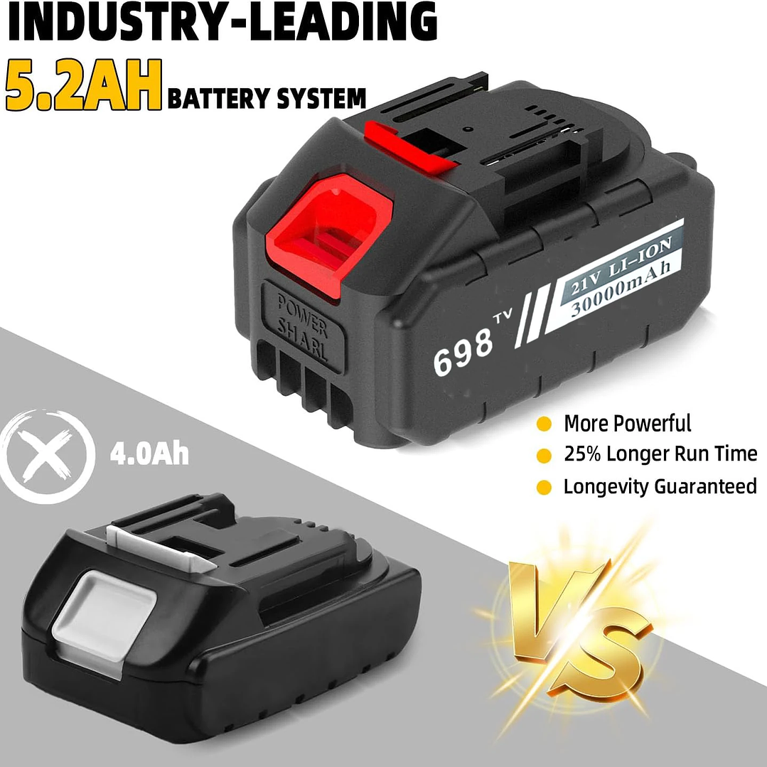 Batería de Litio 21V 15000mAh | Repuesto para Herramientas Makita y Dewalt 2