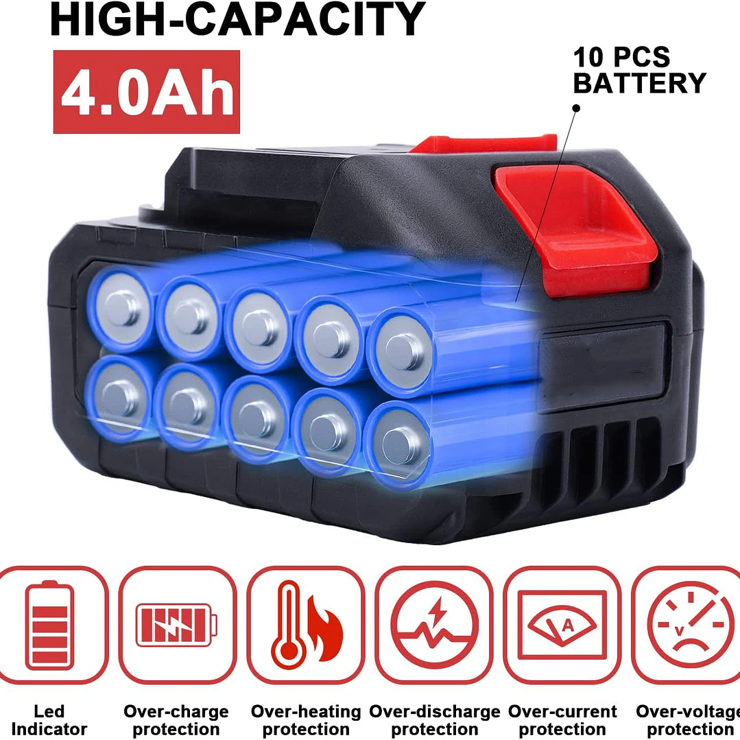 Batería de Litio 21V 15000mAh | Repuesto para Herramientas Makita y Dewalt 15