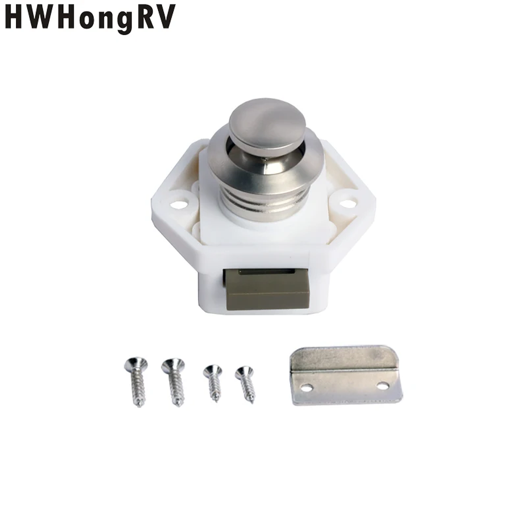 Cerradura Push Lock HW-52WN | Mini Seguro para Muebles de Caravana y RV 6