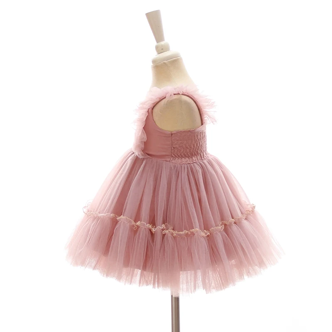 Vestido Blanco de Fiesta para Bebé | Princesa Floral para Bautizo y Eventos Especiales 2