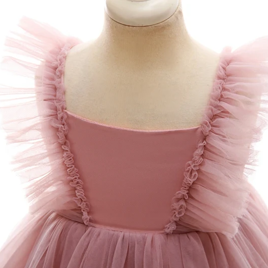 Vestido Blanco de Fiesta para Bebé | Princesa Floral para Bautizo y Eventos Especiales 3