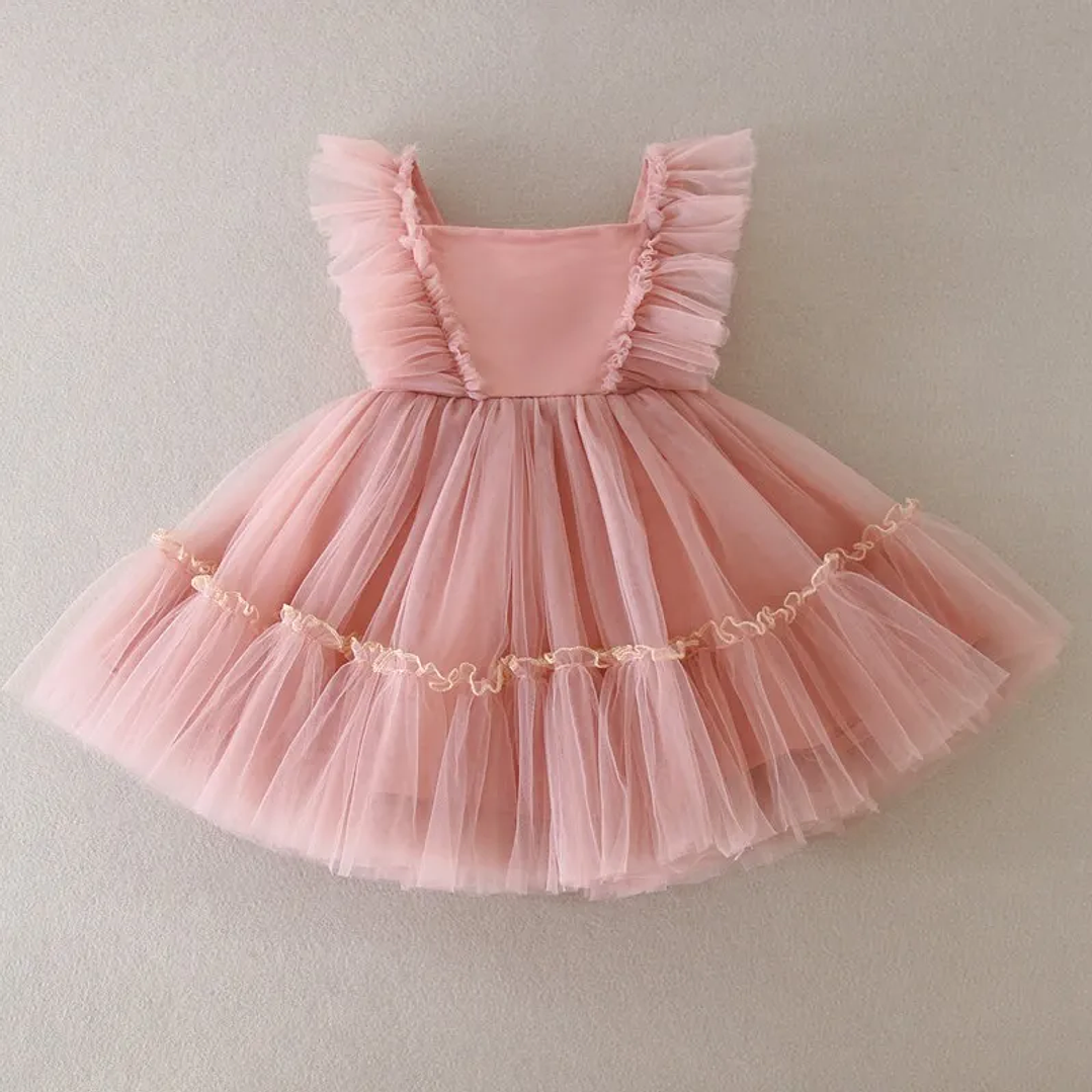 Vestido Blanco de Fiesta para Bebé | Princesa Floral para Bautizo y Eventos Especiales 6