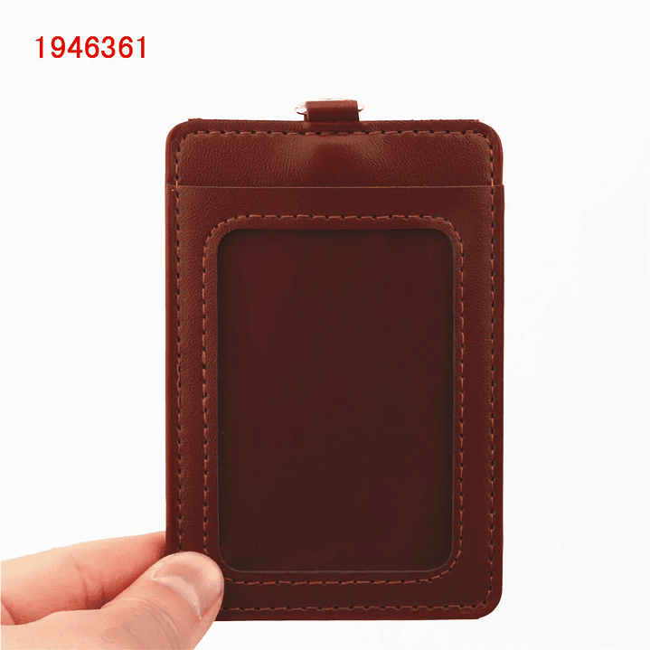 Funda Doble de Tarjeta ID en Cuero PU | Transparente y Elegante Modelo 610 24