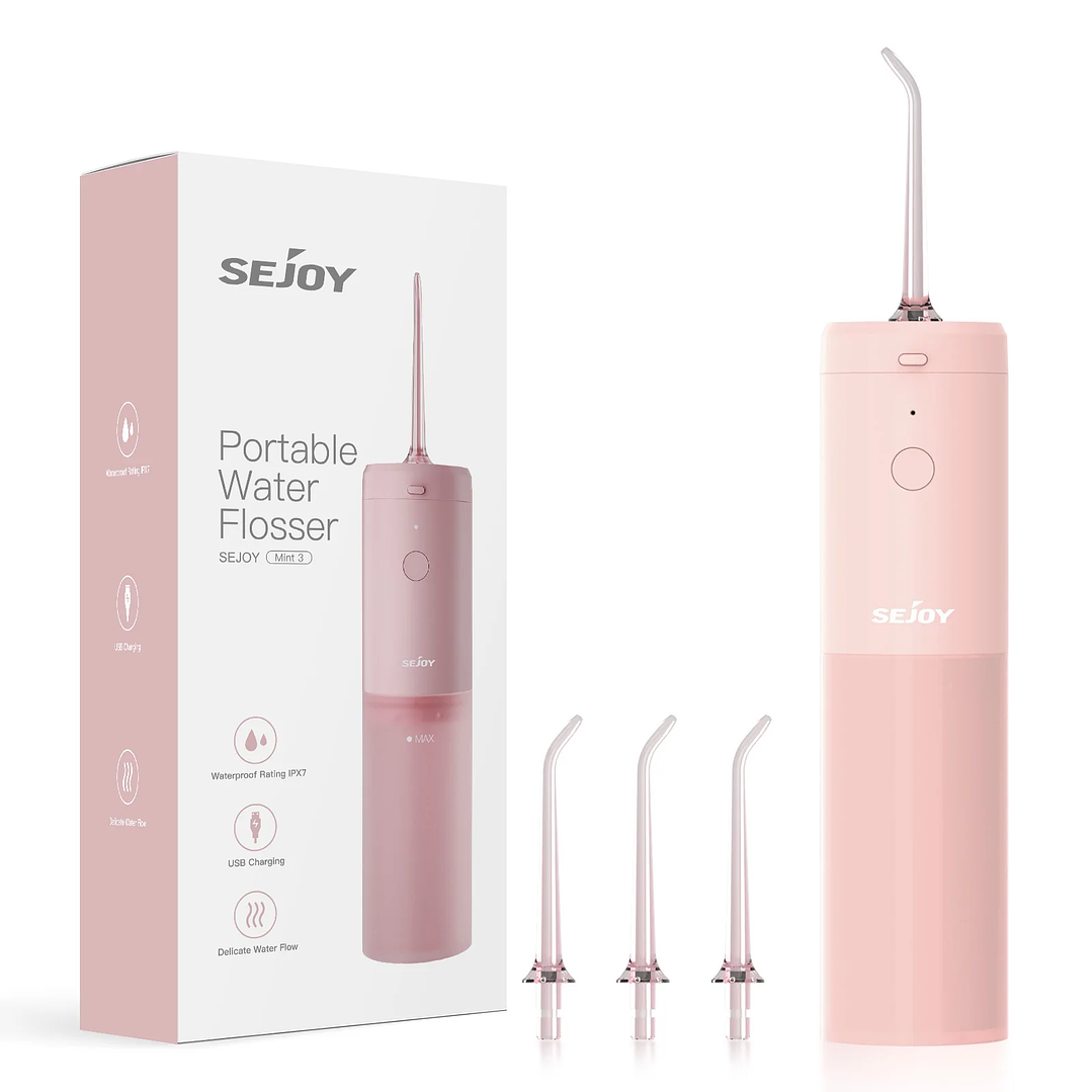 Irrigador Dental Portátil Sejoy | 4 Boquillas, 3 Modos, USB Recargable 1