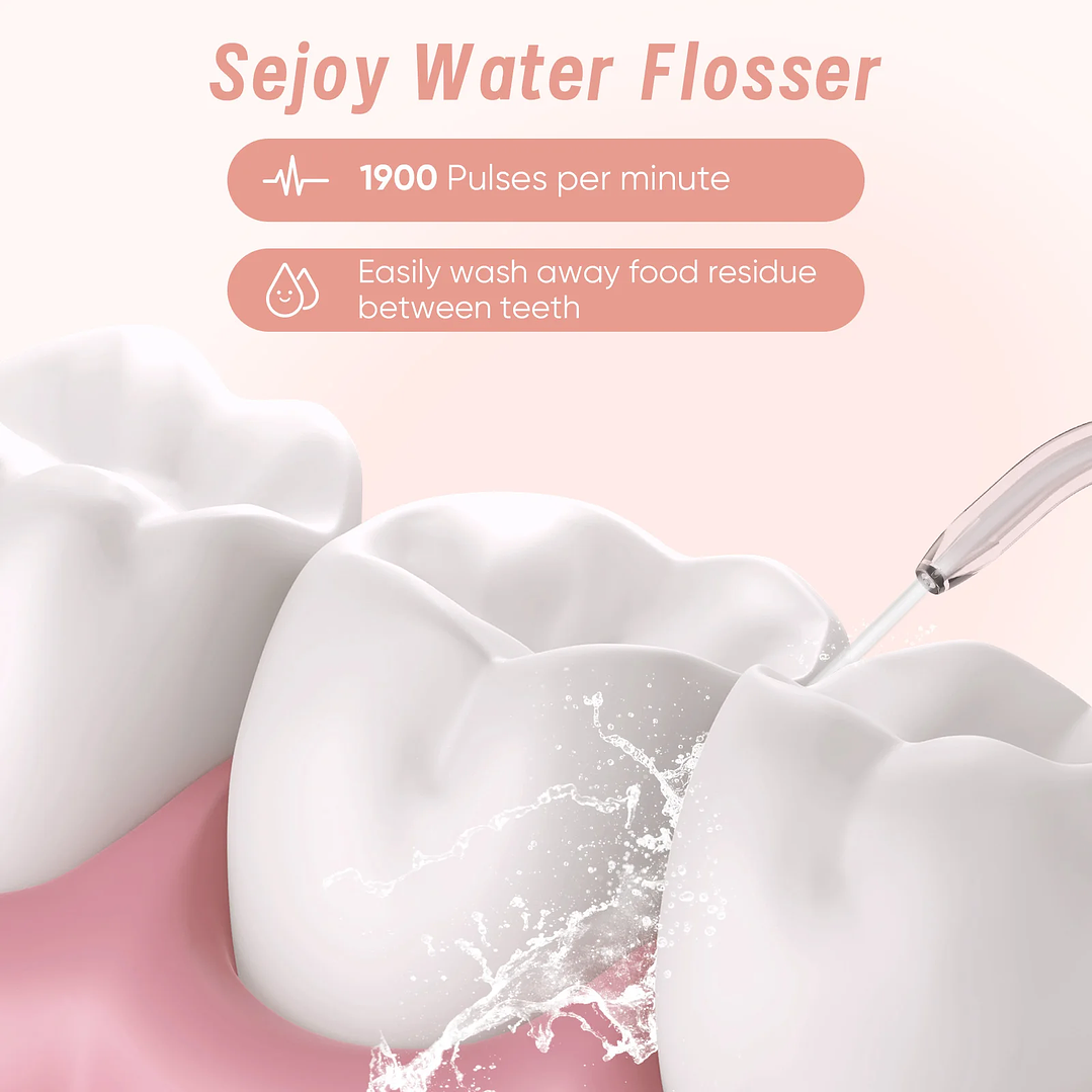Irrigador Dental Portátil Sejoy | 4 Boquillas, 3 Modos, USB Recargable 2