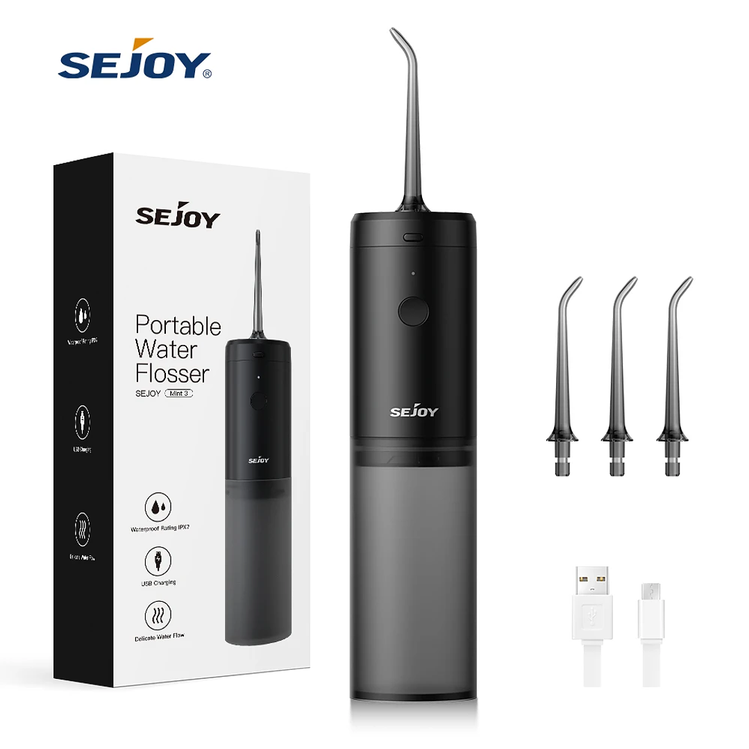 Irrigador Dental Portátil Sejoy | 4 Boquillas, 3 Modos, USB Recargable 7