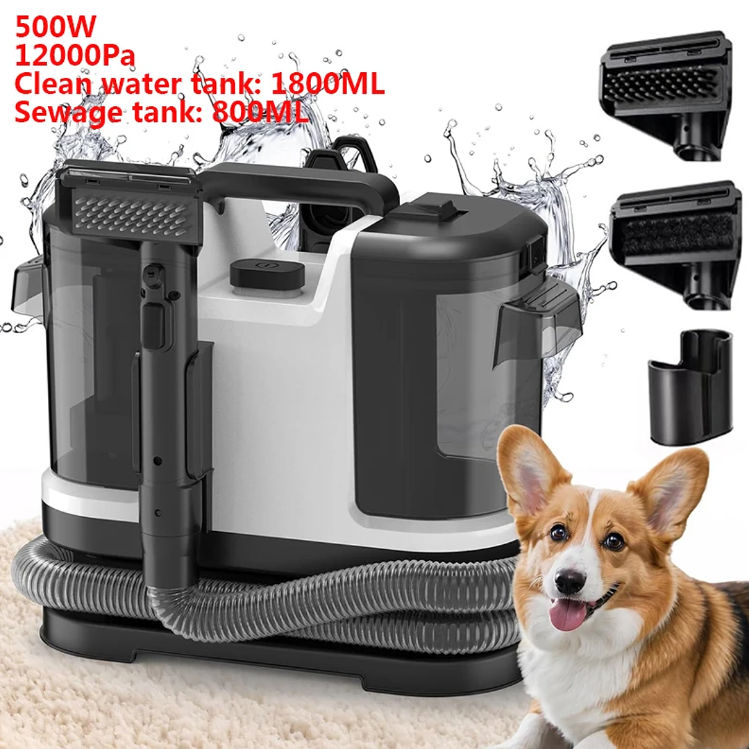 Máquina Limpiadora Portátil Seeiswork 750W | Alta Succión para Manchas y Tapicería 13