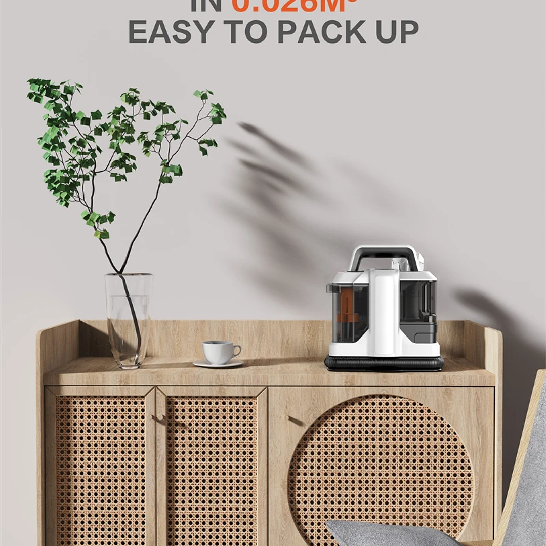 Máquina Limpiadora Portátil Seeiswork 750W | Alta Succión para Manchas y Tapicería 28