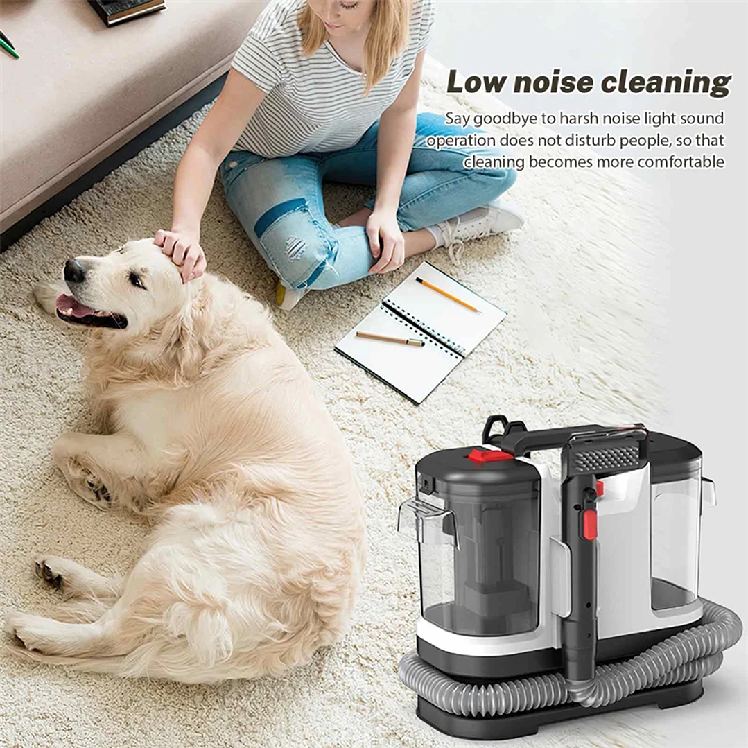 Máquina Limpiadora Portátil Seeiswork 750W | Alta Succión para Manchas y Tapicería 32