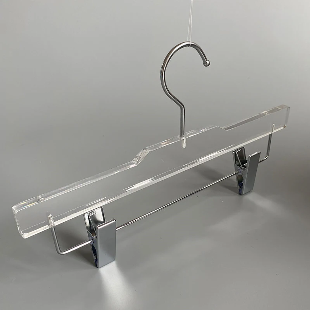 Percha Acrílica Transparente LEILOI | Gancho Metálico Personalizable para Ropa 5