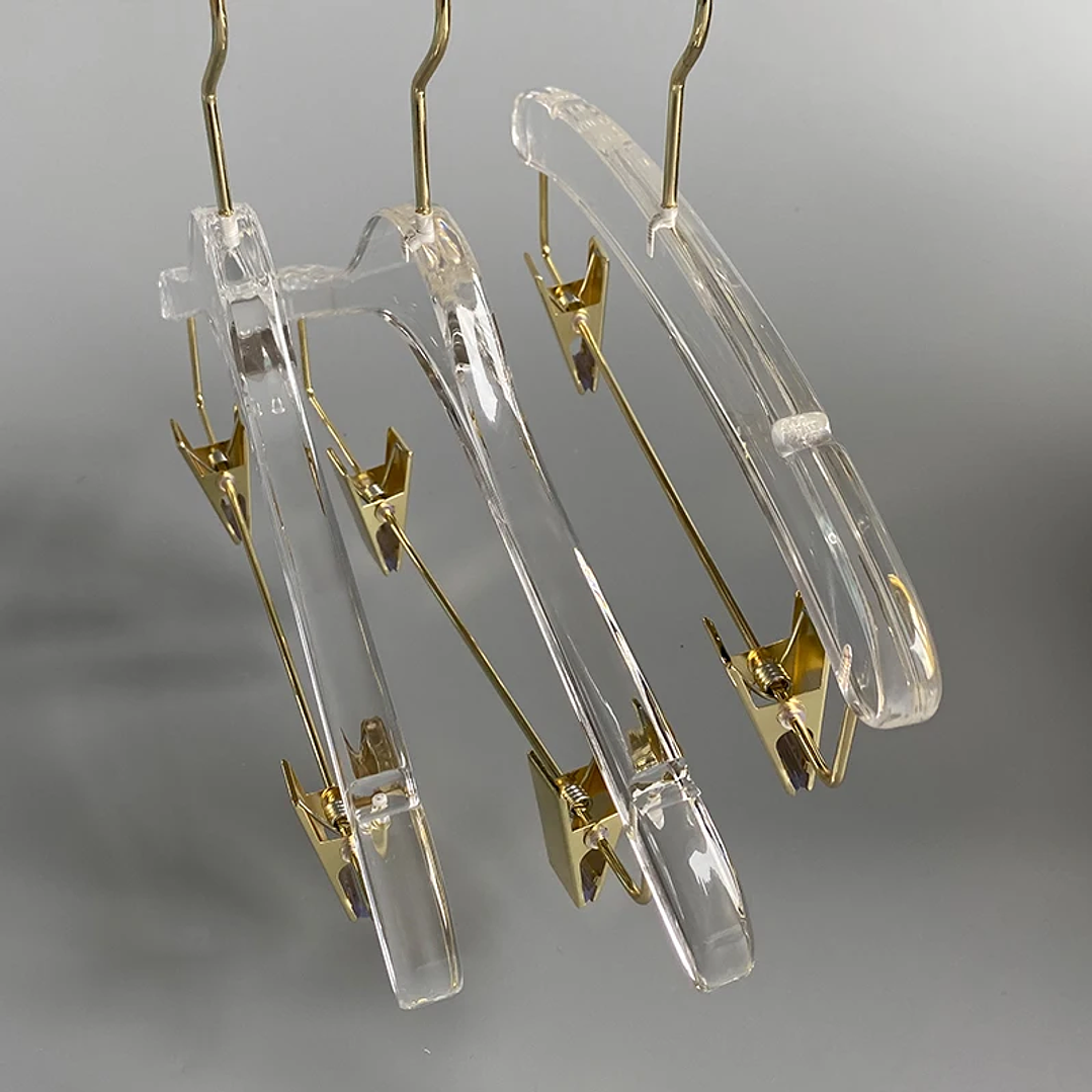 Percha Acrílica Transparente LEILOI | Gancho Metálico Personalizable para Ropa 6