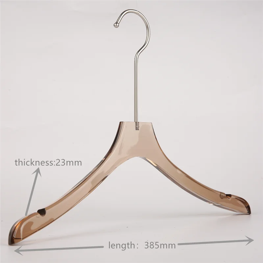 Percha Acrílica Transparente LEILOI | Gancho Metálico Personalizable para Ropa 27