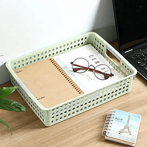 Cesta Organizadora Plástica Multifuncional Hongdec | Para Cocina, Oficina y Hogar