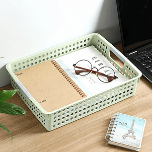 Cesta Organizadora Plástica Multifuncional Hongdec | Para Cocina, Oficina y Hogar