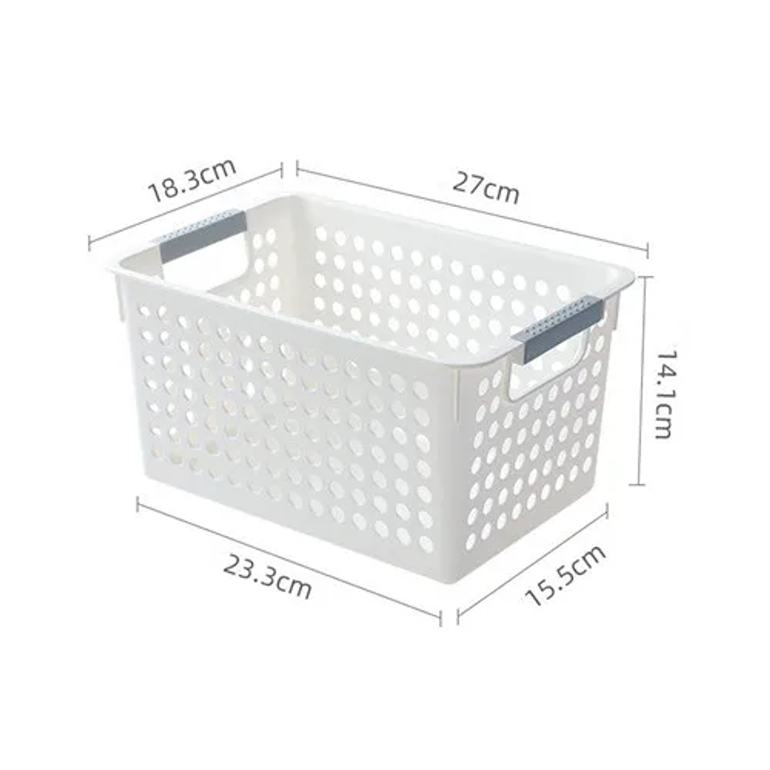 Cesta Organizadora Plástica Multifuncional Hongdec | Para Cocina, Oficina y Hogar 9